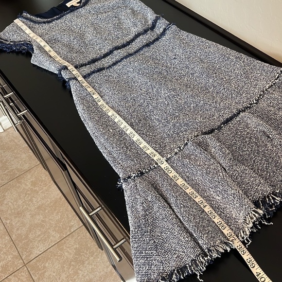 Rebecca Taylor Indigo Tweed Dress, navy blue and white boucle, size 4 - Picture 10 of 16